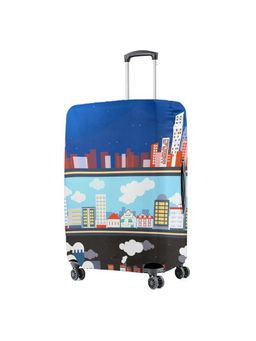 Cortina - Polyester Medium Washable Dust Proof SuitcaseTrolley Covers Sku Blue