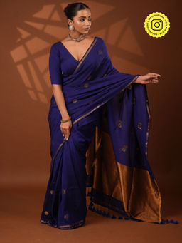 Eternity by Sakshi - Blue Polka Saree