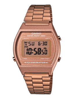Casio - Vintage B640WC-5ADF Rose Gold Digital Dial Rose Gold Stainless Steel Band D128