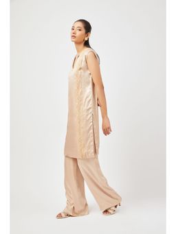Contemponari - Aaliyah Beige Kurta with Palazzo