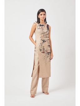 Contemponari - Anika Beige Kurta with Pant