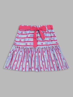 Blue Giraffe - Girls Purple Printed Skirt
