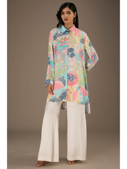 PS Pret by Payal Singhal - Euphoria Printed Roll-Up Full Sleeve Shirt
