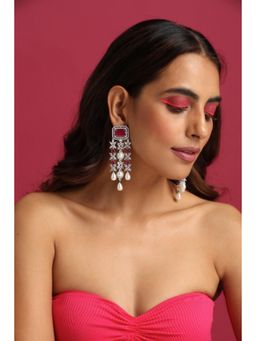 SWABHIMANN - Multicolor Charlotte Ruby Dangler Earrings