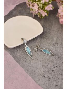 SWABHIMANN - Blue Abelia Blue Zirconia Dangler Earrings