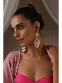 SWABHIMANN - Multicolor Jayaswi Polki Chandbali Earrings