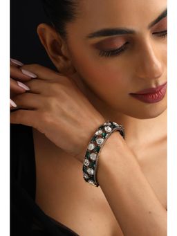 SWABHIMANN - Green Marilyn Emerald And Polki Kada
