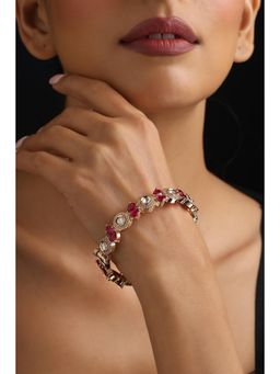 SWABHIMANN - Red Niva Ruby Polki Kada