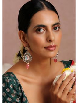 SWABHIMANN - Multicolor Farida Polki Dangler Earrings