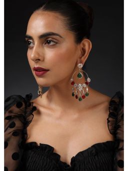 SWABHIMANN - Silver Eediha And Polki Silver Dangler Earrings