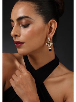 SWABHIMANN - Blue Kiyat Blue Kundan Dangler Earrings