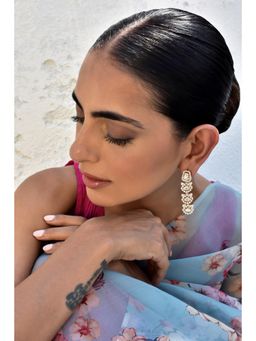 SWABHIMANN - Rose Gold Komal Rose Gold Polki Earrings