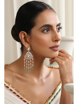 SWABHIMANN - Multicolor Aishani Polki Dangler Earrings