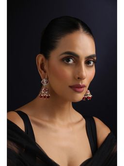 SWABHIMANN - Multicolor Sajani Polki Jhumka Earrings