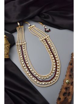 SWABHIMANN - Multicolor Prithvi Kundan And Pearl Layemala