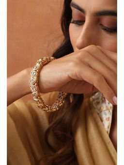 SWABHIMANN - Gold Baati Gold Polki Kada