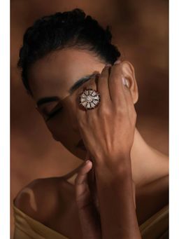 SWABHIMANN - Multicolor Oeshi Polki Ring