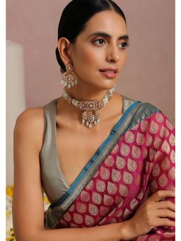 SWABHIMANN - Multicolor Vamini Gold Plated Kundan Choker Necklace And Earrings