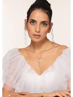 SWABHIMANN - Multicolor Maria Kundan And Pearl Pendant