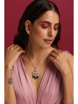 SWABHIMANN - Multicolor Firoz Kundan Pendant