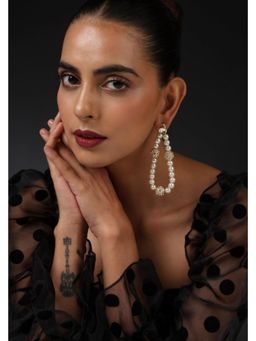 SWABHIMANN - White Pitika Pearl Hoop Earrings