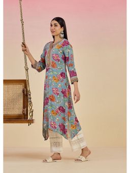 Lakshita - Multi-Color Floral Printed Rayon Kurta