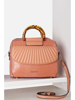 Allen Solly - Women Peach Casual Shoulder Bag with Detachable Strap