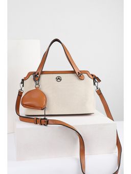 Allen Solly - Women Beige Casual Shoulder Bag with Detachable Straps