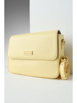 Van Heusen - Women Yellow Solid Casual Sling Bag with Detachable Strap