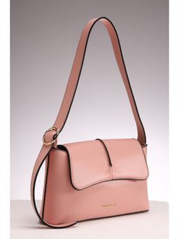 Van Heusen - Women Pink Solid Casual Shoulder Bag