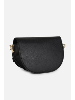 Van Heusen - Women Black Solid Casual Sling Bag with Detachable Strap