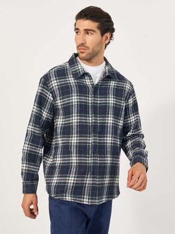 Styli - Men Lumberjack Brushed Flannel Checkered Relaxed Fit Shirt