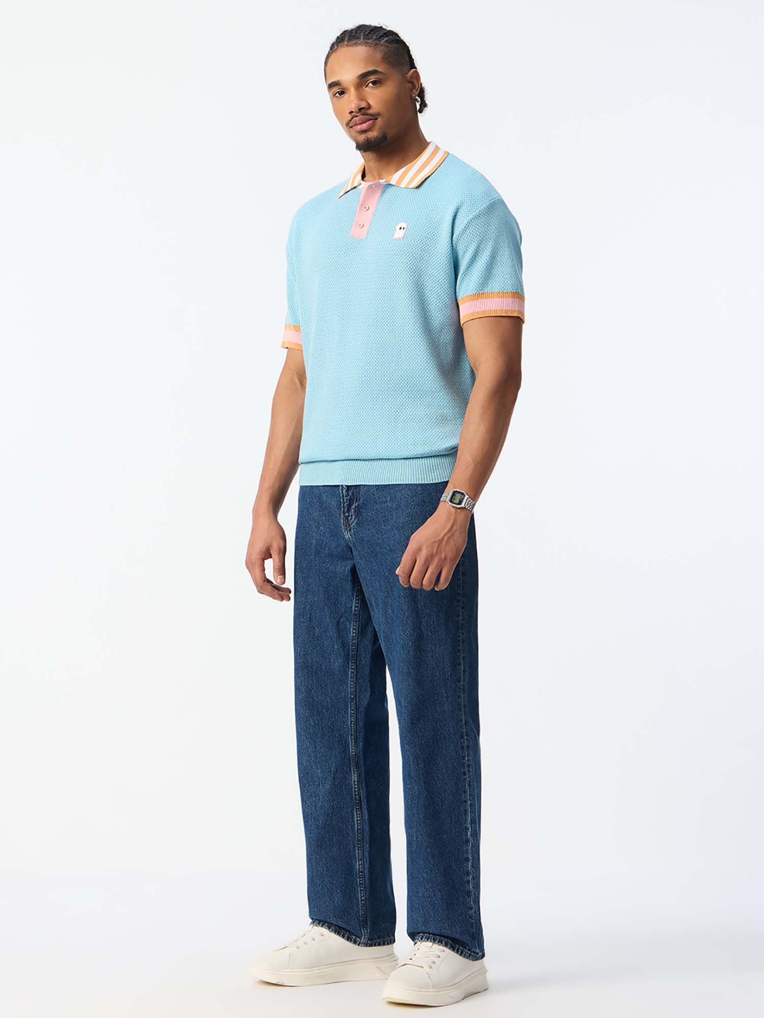 Buy The Souled Store Blue Soul Men Polo T-Shirt (XS) Online