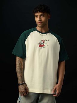 The Souled Store - Off White Christmas Men Oversized T-Shirt
