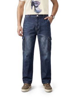 The Indian Garage Co - Men Blue Relaxed Fit Solid Mid-Rise Jeans