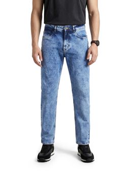 The Indian Garage Co - Men Blue Slim Fit Solid Mid-Rise Jeans