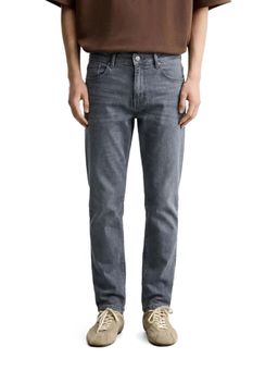 The Indian Garage Co - Men Grey Slim Fit Solid Mid-Rise Jeans