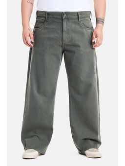 Snitch - Men Olive Denim Relaxed Casual Jeans