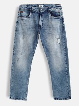 WROGN - Men Blue Vintage Washed Anti Fit Jeans