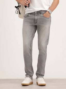 WROGN - Men Grey Faded Slim Fit Denim Jeans