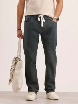WROGN - Men Blue Anti Fit Cut and Sew Denim Jeans