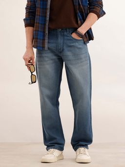 WROGN - Men Blue Faded Anti Fit Denim Jeans