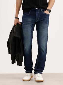 WROGN - Men Navy Blue Slim Fit Denim Jeans