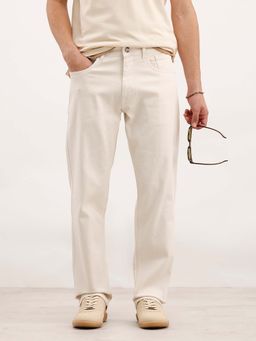 WROGN - Men Off White Solid Anti Fit Denim Jeans