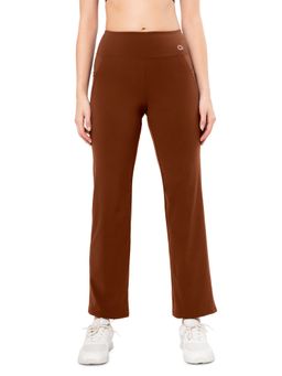 Amante - Brown High Rise Flaunt Flared Travel Pants