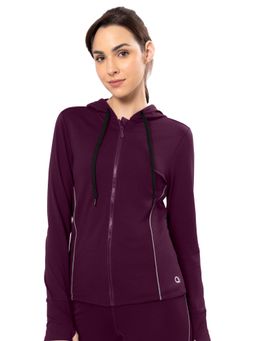 Amante - Purple Full Sleeve Flaunt Hoodie Jacket