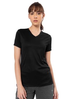 Amante - Black Short Sleeve V-neck Energize Active T-shirt