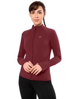 Amante - Maroon Full Sleeve Energize Performance Jacket