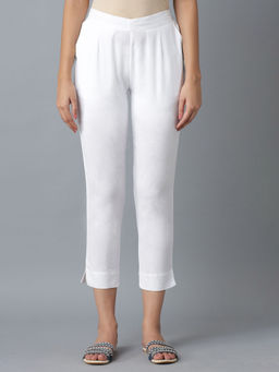 Elleven - White Calf Length Culottes