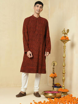 Fabindia - Cotton Printed Slim Long Kurta